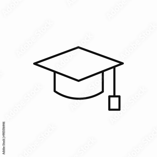 graduation student hat icon sign vector