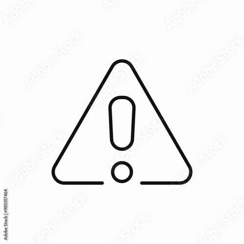 triangle exclamation mark icon sign vector