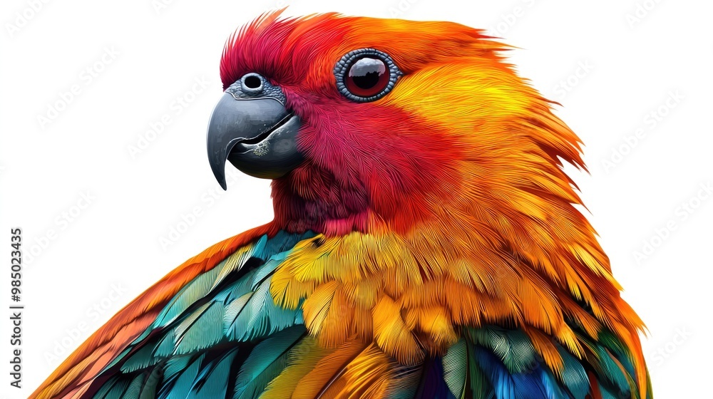 Obraz premium Vivid Parrot Portrait