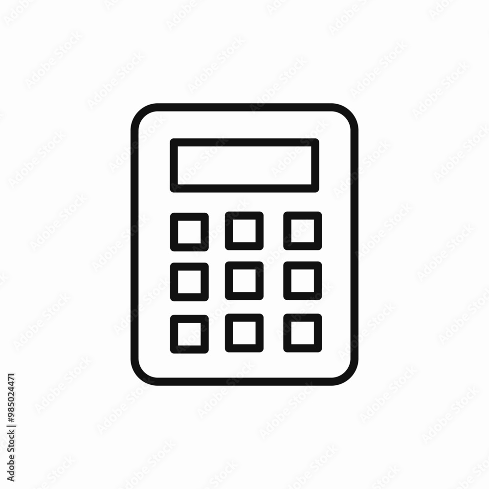 calculator count icon sign vector calculator count icon sign vector