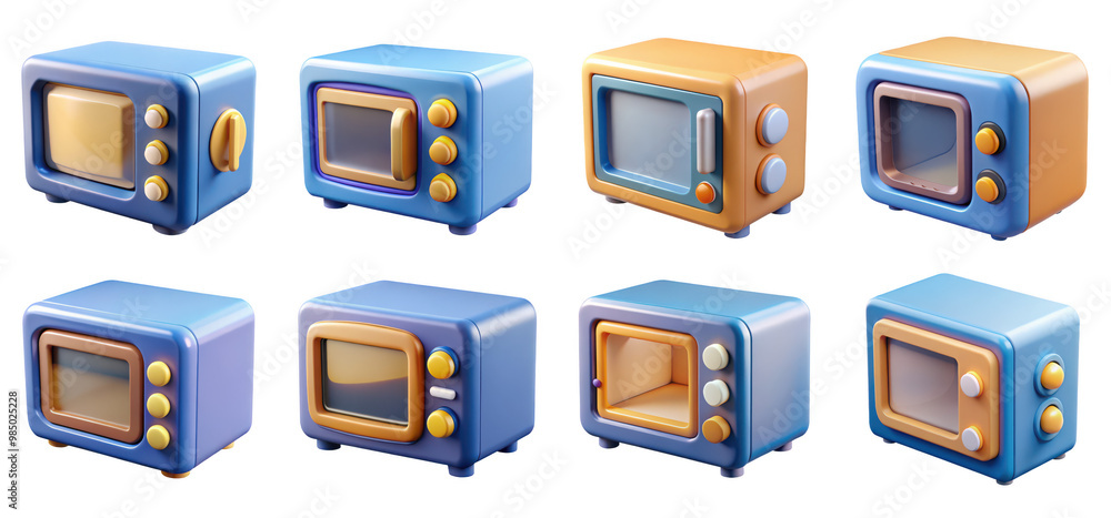 PNG Microwave 3d collection, in cartoon style minimal on transparent, white background, isolate
PNG Microwave 3d collection, in cartoon style minimal on transparent, white background, isolate