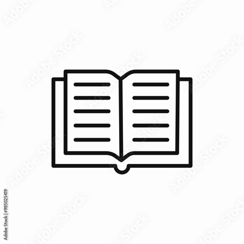 open book novel icon sign vector