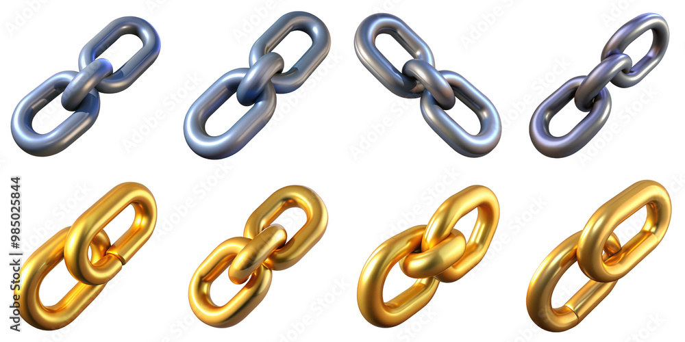 PNG chain 3d collection, in cartoon style minimal on transparent, white background, isolate
PNG chain 3d collection, in cartoon style minimal on transparent, white background, isolate