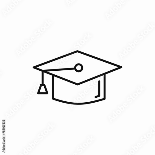 student hat graduate icon sign vector