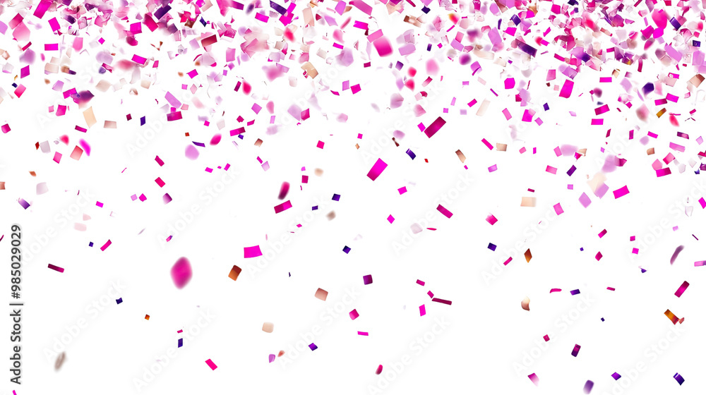 Colorful confetti splash on a white background, creating a vibrant and festive pattern perfect for celebrations and decorations Colorful confetti splash on a white background, creating a vibrant and festive pattern perfect for celebrations and decorations
