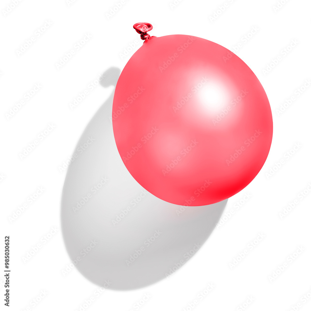 Green balloon on white pastel background Green balloon on white pastel background