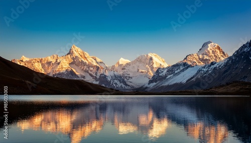 Sunrise Over Snow-Capped Peaks