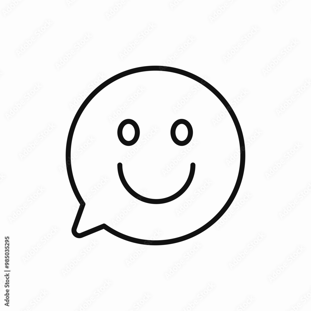 smile emoji speech bubble icon sign vector smile emoji speech bubble icon sign vector