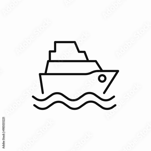 ship boat icon sign vector
