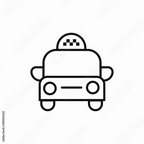 taxi car icon sign vector