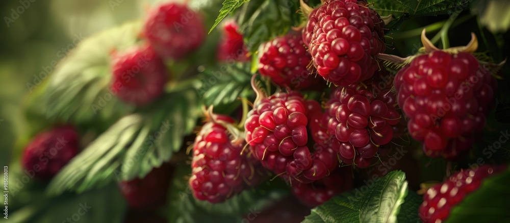 Red Raspberries Close Up Red Raspberries Close Up