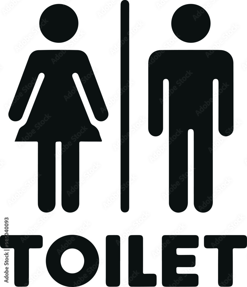 Monochrome Cosmonaut Men And Women Restroom Logo Icon For Emblems, Badges And Levels Vector Illustration Monochrome Cosmonaut Men And Women Restroom Logo Icon For Emblems, Badges And Levels Vector Illustration