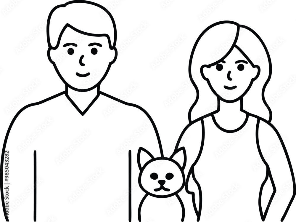 Joyful Nuclear Family with Pets Vector Illustration for Kids
Joyful Nuclear Family with Pets Vector Illustration for Kids