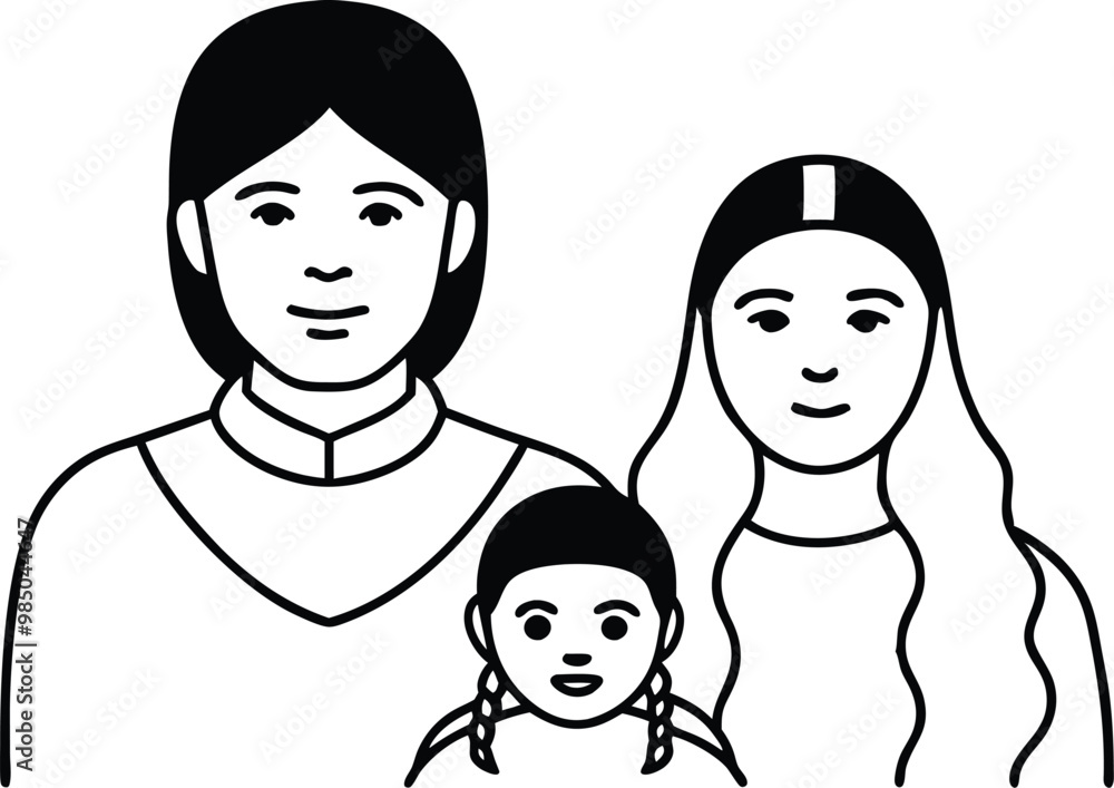 Joyful Native American Family with Child Vector Illustration for Young Artists
Joyful Native American Family with Child Vector Illustration for Young Artists