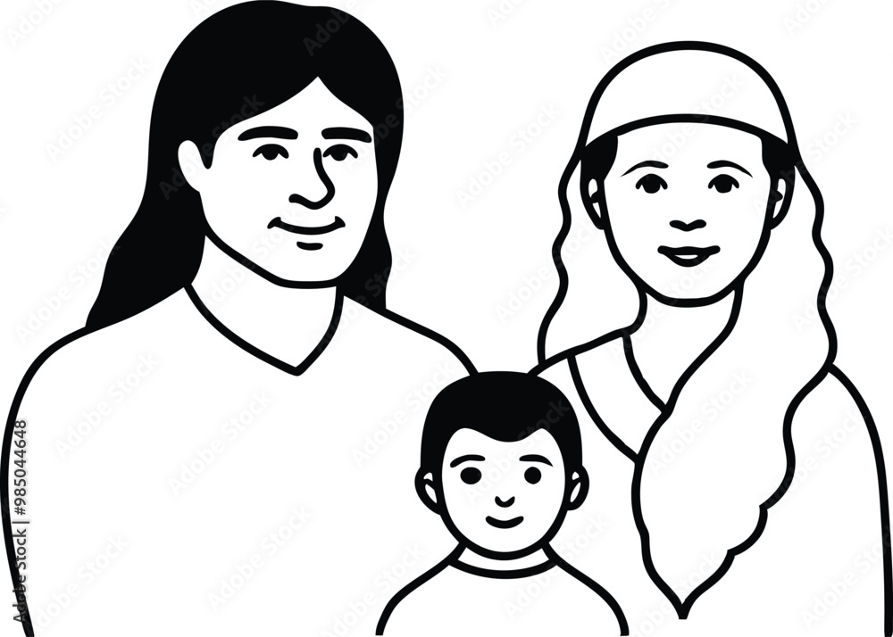 Cherished Moments Native American Family with Child Vector Art for Kids
Cherished Moments Native American Family with Child Vector Art for Kids