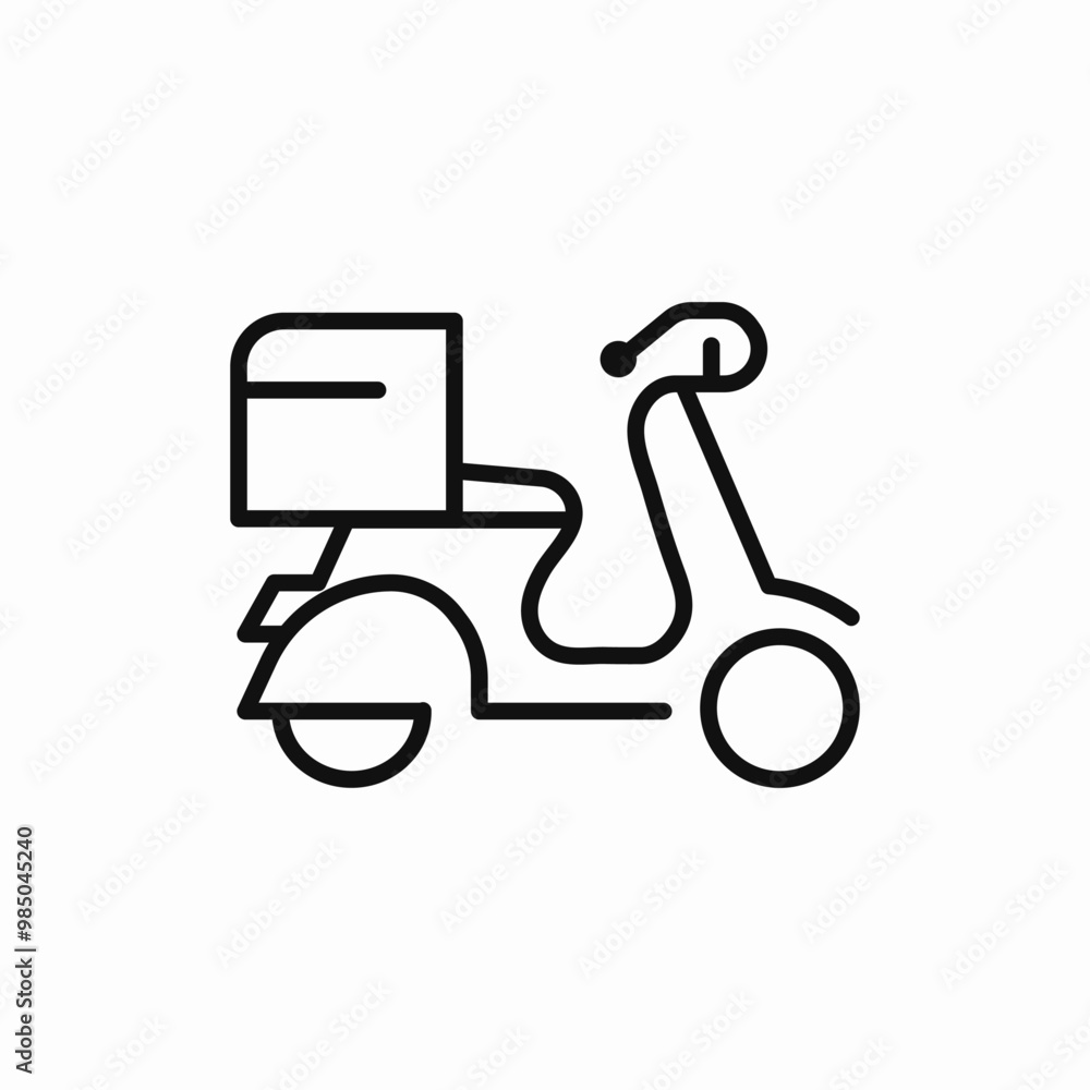 scooter delivery moped icon sign scooter delivery moped icon sign