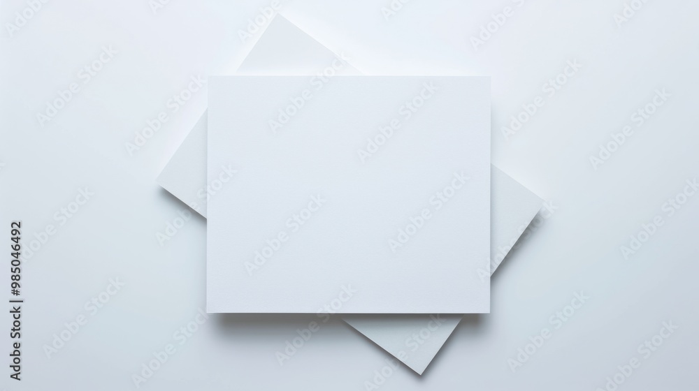 Top View of Four Blank Business Cards on a White Background with Soft Shadows, Ideal for Showcasing Designs or Branding Concepts. Top View of Four Blank Business Cards on a White Background with Soft Shadows, Ideal for Showcasing Designs or Branding Concepts.