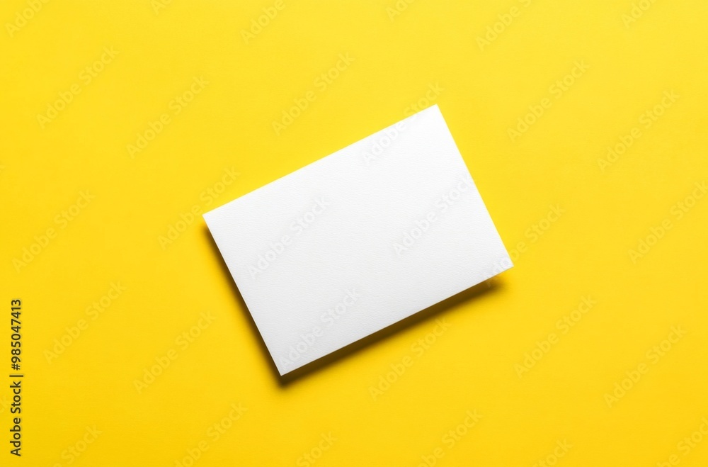 Mock-Up of an Embossed Foil Business Postcard with Rounded Corners on a Yellow Background, Perfect for Text and Logo Placement in a Modern Design Style. Mock-Up of an Embossed Foil Business Postcard with Rounded Corners on a Yellow Background, Perfect for Text and Logo Placement in a Modern Design Style.