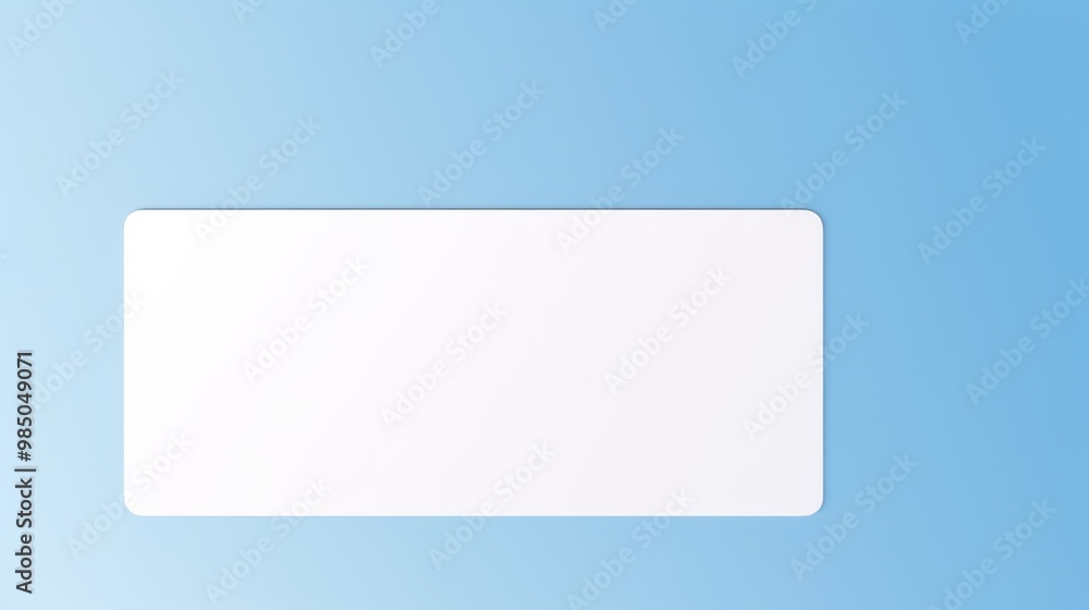 A Blank White Plastic Card Floating in the Air Against a Blue Background, Perfect for Mock-Up Designs and Copy Space for Text in a Minimalist Style.
A Blank White Plastic Card Floating in the Air Against a Blue Background, Perfect for Mock-Up Designs and Copy Space for Text in a Minimalist Style.