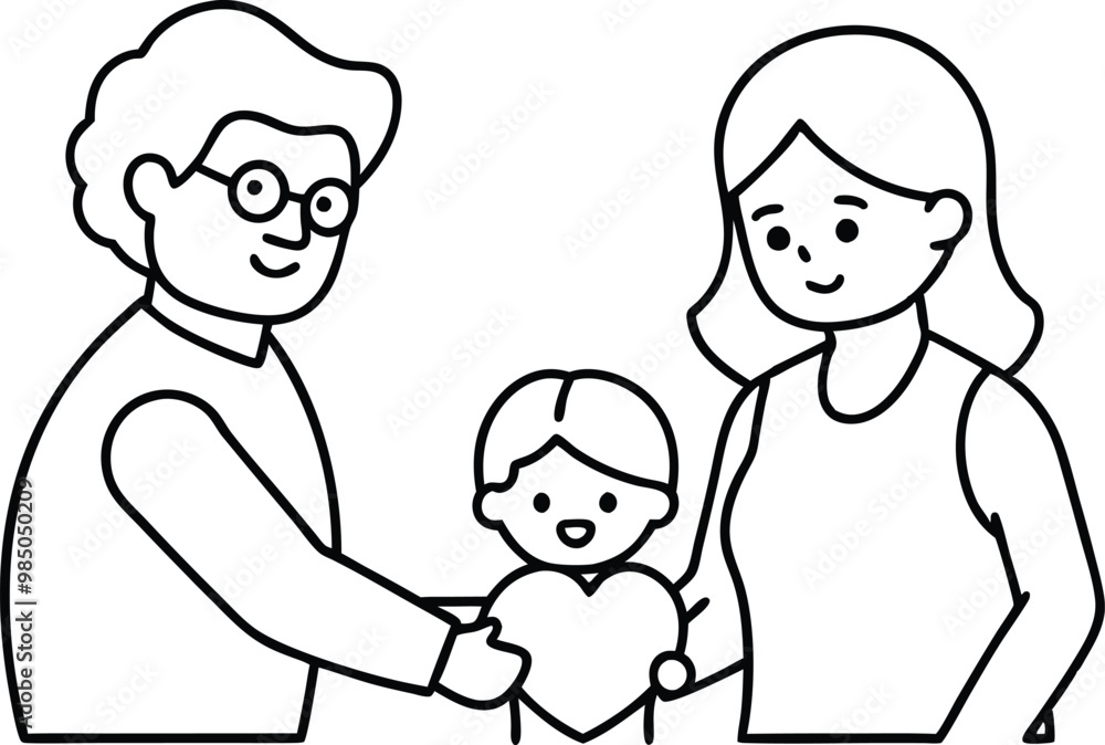Joyful Grandchild with Loving Grandparents Vector Illustration for Family Love
Joyful Grandchild with Loving Grandparents Vector Illustration for Family Love