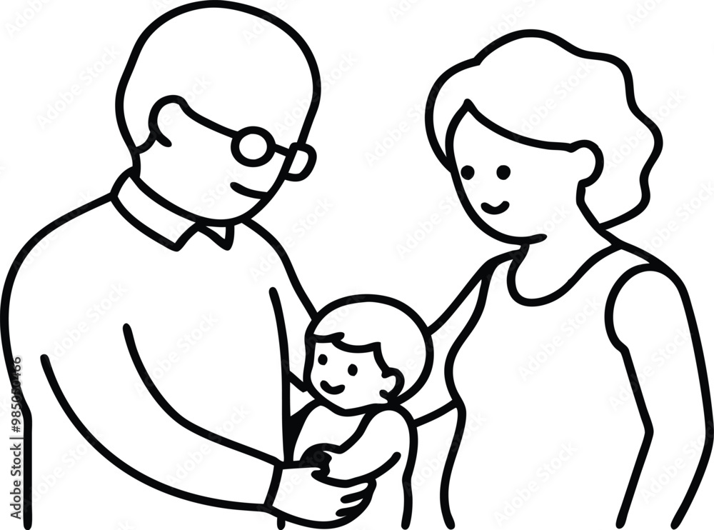 Loving Grandparents and Grandchild Vector Art for Cherished Family Connections
Loving Grandparents and Grandchild Vector Art for Cherished Family Connections