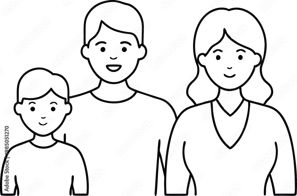 Loving Family Parents and Child Vector Art for Heartwarming Scenes
Loving Family Parents and Child Vector Art for Heartwarming Scenes