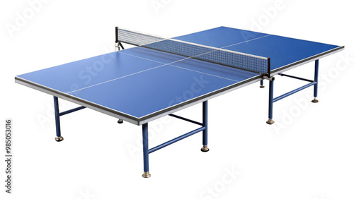 Ping pong table on transparent background.