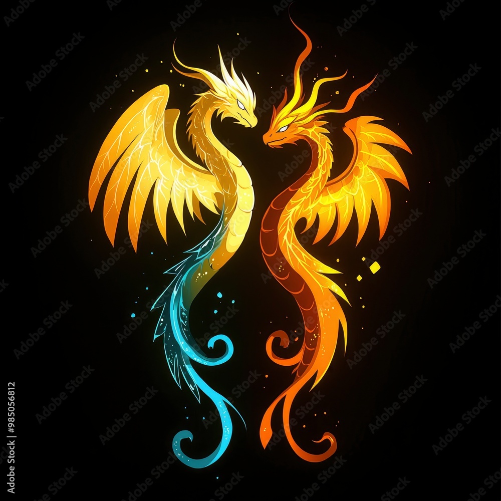 Two Intertwined Dragons