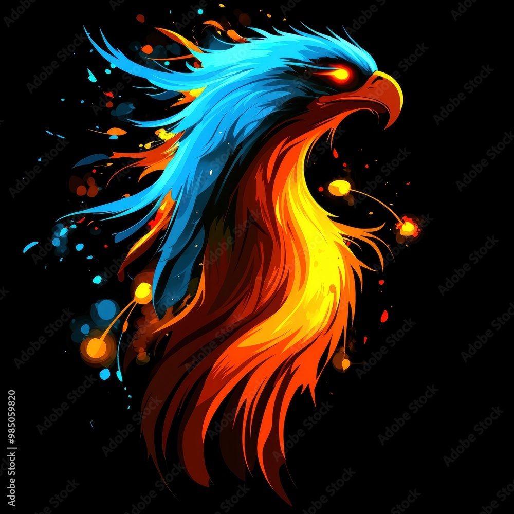 Fiery Phoenix Illustration Fiery Phoenix Illustration