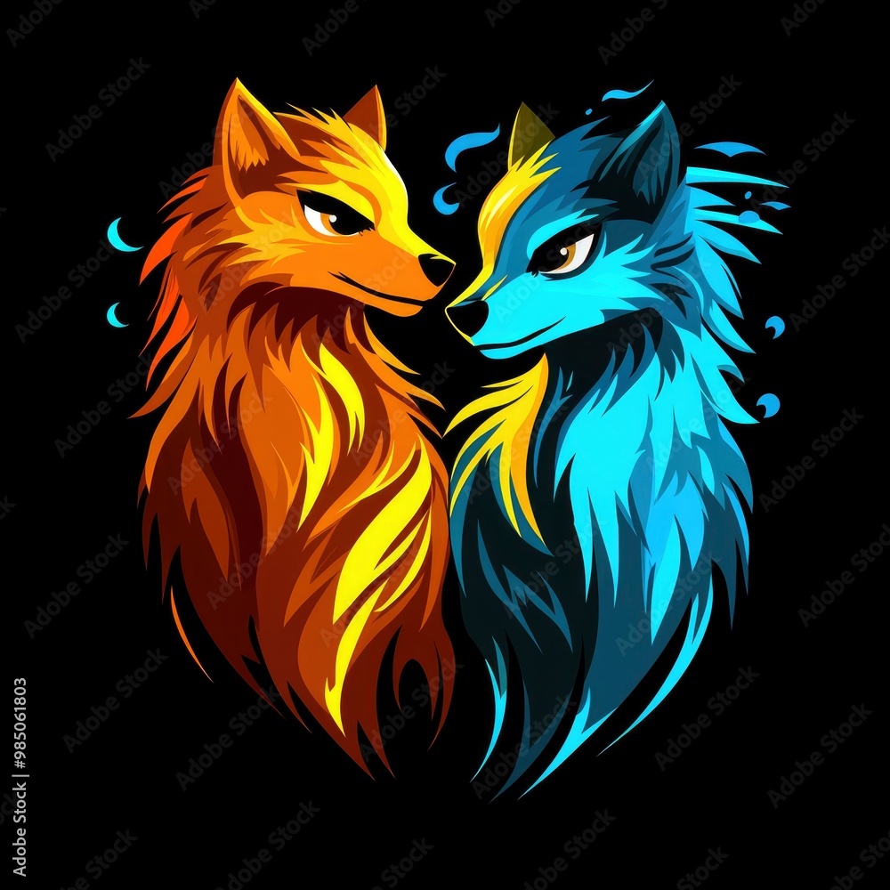 Fire and Ice Wolves Fire and Ice Wolves