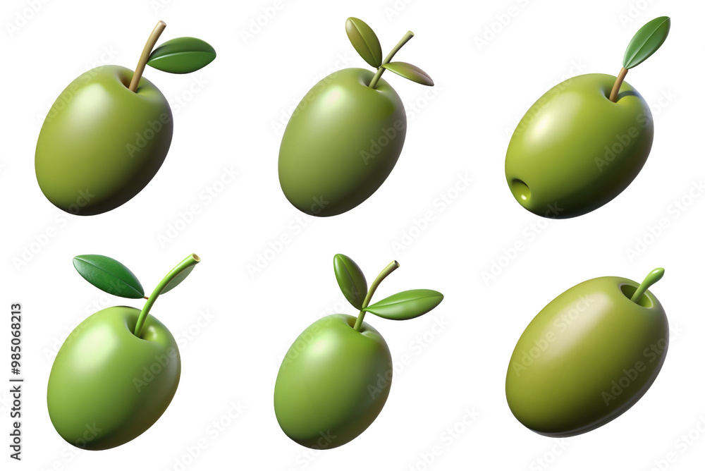 PNG olive 3d collection, in cartoon style minimal on transparent, white background, isolate
PNG olive 3d collection, in cartoon style minimal on transparent, white background, isolate