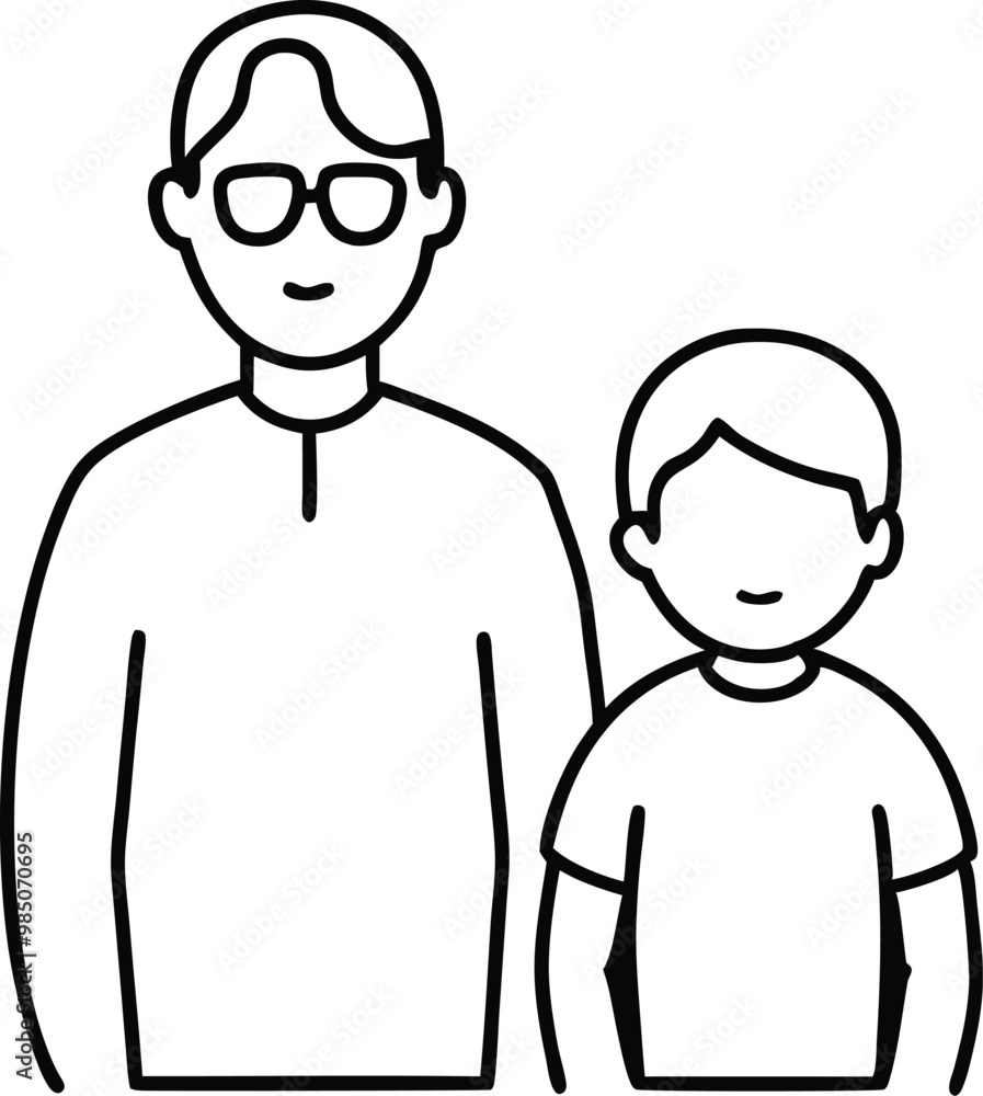 Loving Bond Child with Visually Impaired Parent Vector Art for Awareness
Loving Bond Child with Visually Impaired Parent Vector Art for Awareness