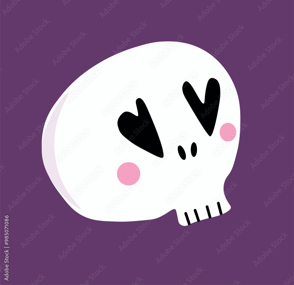 Halloween cute skull vector illustration Halloween cute skull vector illustration