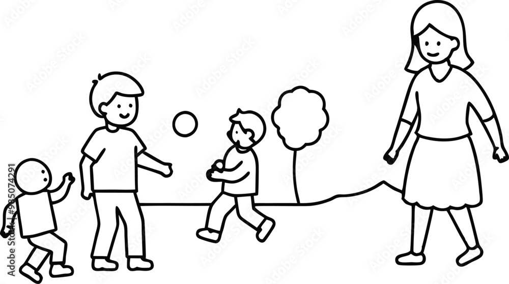 Caring Family and Friends Around Child Vector Drawing for Kids Art
Caring Family and Friends Around Child Vector Drawing for Kids Art