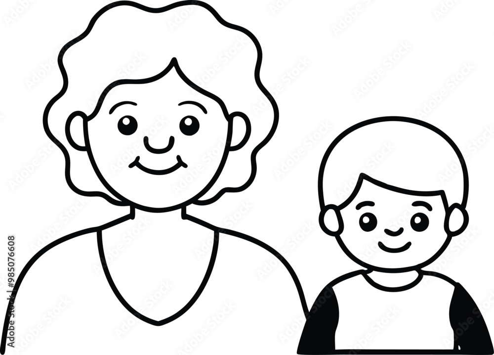 Grandmother and Child Bonding Vector Art for Heartfelt Kids Stories
Grandmother and Child Bonding Vector Art for Heartfelt Kids Stories
