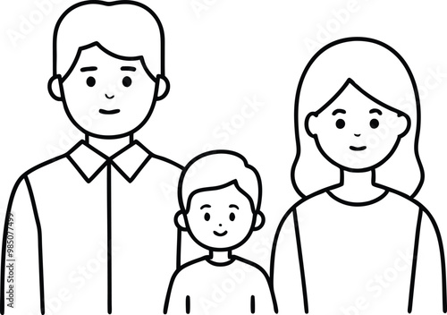 Joyful Moments Child Living with Foster Parent Vector Drawing for Kids 