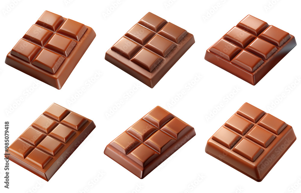 PNG chocolate bar 3d collection, in cartoon style minimal on transparent, white background, isolate
PNG chocolate bar 3d collection, in cartoon style minimal on transparent, white background, isolate
