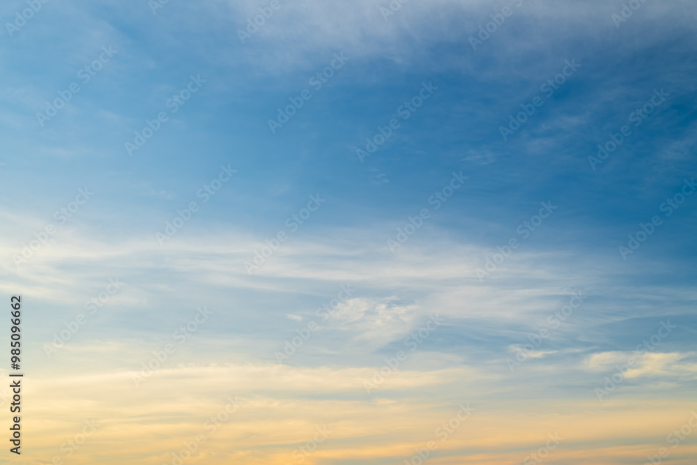 Panoramic beautiful sunset sky, Cloud in twilight - nature background Panoramic beautiful sunset sky, Cloud in twilight - nature background