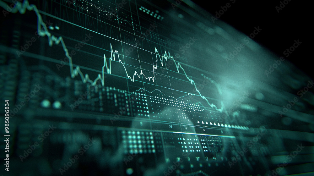Currency trading chart with technology background Currency trading chart with technology background