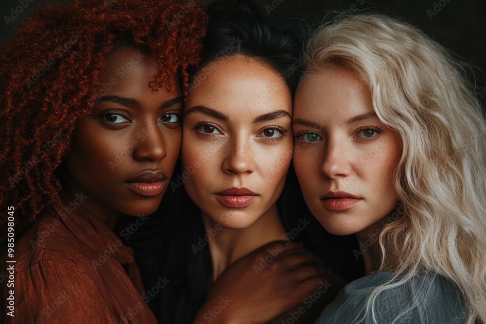 Diverse women celebrate equality on International Womens Day. Diverse women celebrate equality on International Womens Day.