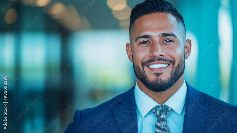 A smiling businessman in a suit. A smiling businessman in a suit.
