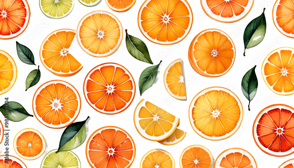 poster orange olated painting painted design half botanical textile perfect fruits citrus background slices set kitchen cards watercolor white hand menu orange fruit clip art juice slice citrous