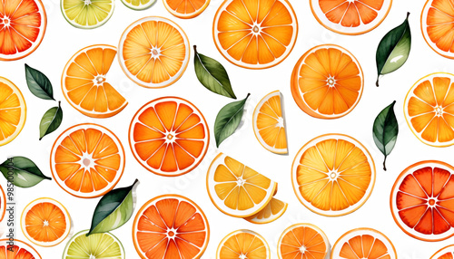 Obraz na płótnie poster orange olated painting painted design half botanical textile perfect fruits citrus background slices set kitchen cards watercolor white hand menu orange fruit clip art juice slice citrous w salonie
