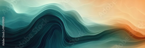 Panel kuchenny z motywem unobtrusive colorful modern curvy waves background illustration with dark slate gray, ash gray and dark gray color