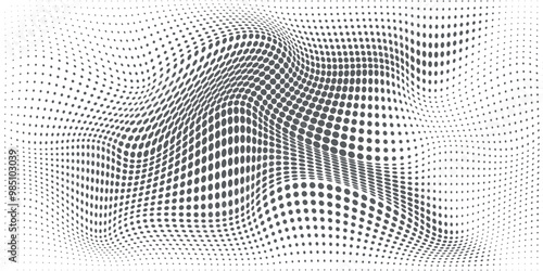 Spotted black and white grunge vector line background. Abstract halftone illustration background. Grunge grid polka dot background pattern