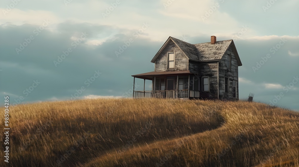 Beautiful house landscape under a picturesque sky picture Beautiful house landscape under a picturesque sky picture