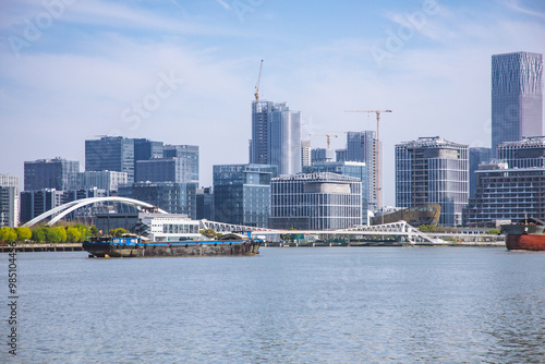 Shanghai Xuhui Riverside-City Scenery and City Skyline photo