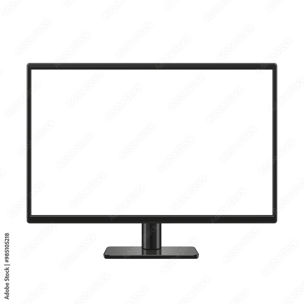 Blank screen monitor mockup. Transparent background, PNG file. Blank screen monitor mockup. Transparent background, PNG file.