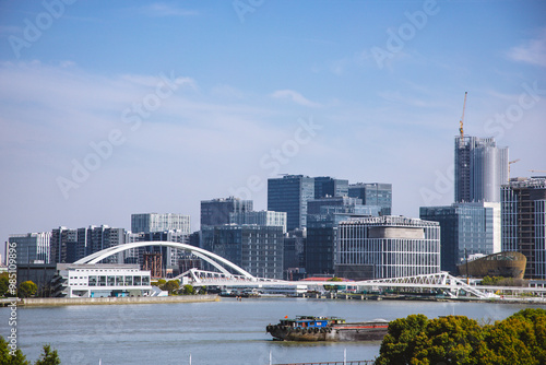 Shanghai Xuhui Riverside-City Scenery and City Skyline photo