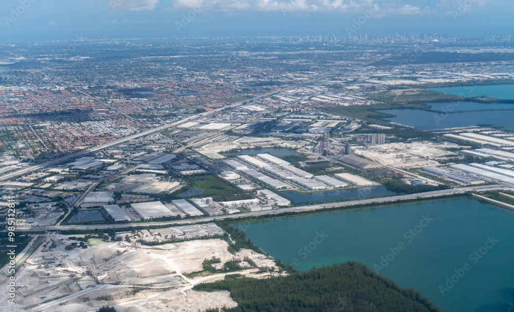 An aerial view of the East Coast Buffer Water Preserve Area to the west of Miami in Florida, USA An aerial view of the East Coast Buffer Water Preserve Area to the west of Miami in Florida, USA
